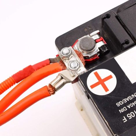 12V/24V Autobatterieklemmen – 2er-Set mit Plus- und Minuspolen, verzinntes Kupfer, funkenbeständig