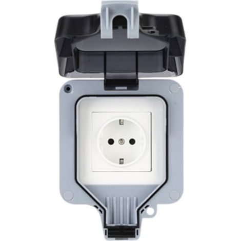IP66 Boîtier enfichable à une rangée pour l'extérieur, résistant aux éclaboussures, étanche à la pluie, prise murale , port USB (1/4)