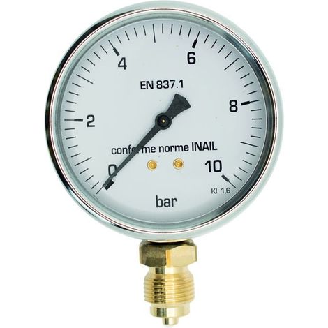 Manómetro de vapor radial ø 80 2,5bar con conexión 3/8