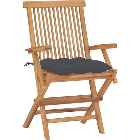 Maison Exclusive - Sillas plegables con cojines color antracita, (1/5)