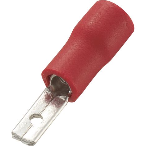 TRU COMPONENTS 736753-2.5 Flachstecker Steckbreite: 2.8 mm Steckdicke: 0.8 mm 180 ° Teilisoliert Ro (1/2)