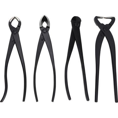 Ensemble de 4 outils de taille pour bonsaï + sac en toile (1/5)