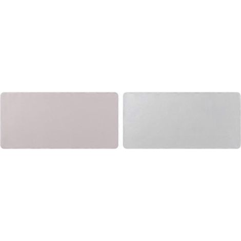 Alfombrilla de escritorio de doble cara, impermeable, de cuero sintético, para oficina, con alfombrilla para ratón, funda para escritorio y alfombrilla de escritura (100 x 50 cm, gris y plateado).
