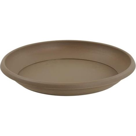 EDA – Soucoupe pour pot de fleur Ø17 cm – Compatibilité pot Ø20 cm – Polypropylène résistant au gel et UV – Couleur taupe