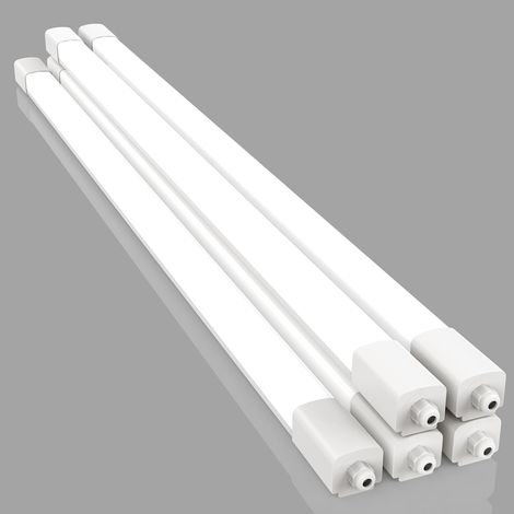 Amdelne  LED Neon 60 cm LED 18W 1800 LM Blanc chaud  4000 K Tube néon, IP65 blanc-5pcs