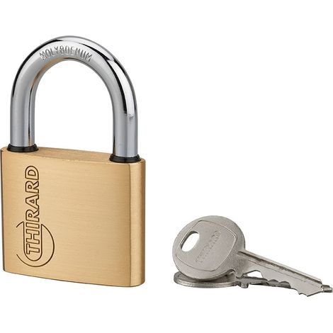 Lucchetto RUCK 50 mm in ottone, per interno, 2 chiavi – THIRARD (1/2)