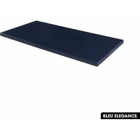 Plan de vasque en bois BLEU ÉLÉGANCE L.90 x P.46 x H.2,5 (1/4)
