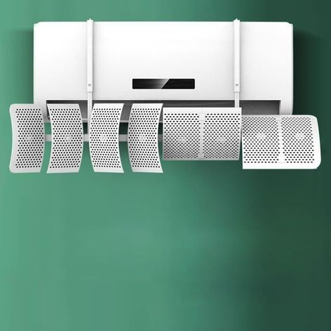 Diffusion d'air confortable grâce à un déflecteur anti-éjection, déflecteur de climatisation à 8 lames pour climatiseur mural, sans condensation. (1/5)