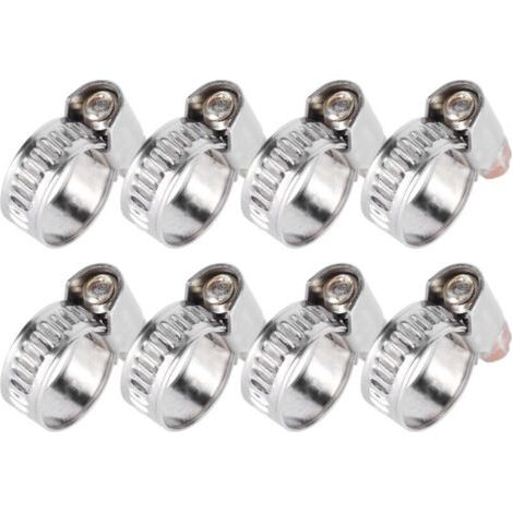 ALLIANDIS20 Pièces Collier de Serrage Acier Inoxydable Antirouille pour Tuyaux Automobiles et Industries 10-26mm (1/3)