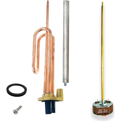Kit de réparation thermique électrique  Résistance 2000 W, anode magnésium, thermostat, joint en caoutchouc, vis (1/5)