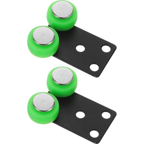 Lot de 2 Roulettes pour Porte Coulissante D’armoire en Plastique, Poulies de Penderie Silencieuses et Résistantes, Compatibles Rail de Porte Coulissante, Remplacement pour (1/5)