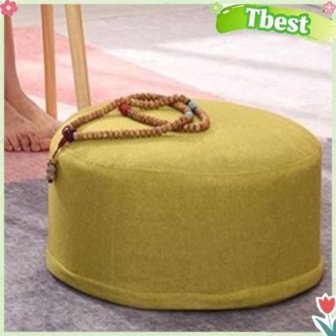 Tbest Oreiller de plancher Oreiller de sol en tissu de coton de 20 cm luminaire lit Gris Vert herbe diamètre 36 cm (style adulte) (1/5)