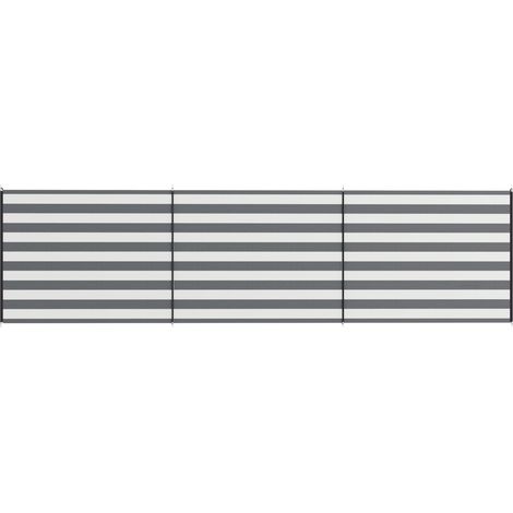 Pare-vent portable et pliable pour le camping, avec sac de transport et poteaux en acier, dimensions 540 cm x 150 cm