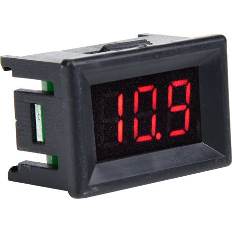 Voltmètre numérique 0,36 pouce, deux fils CC 2,4-30 V, affichage LED, étanche (rouge) (1/5)