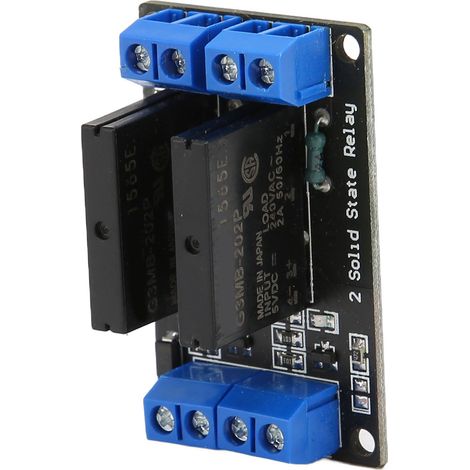 Module Relais 2 Canaux Bas Niveau 240V 2A Charge Industrielle avec Fusible pour Modification de Circuit (1/5)