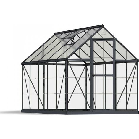 Greenhouse Hybrid 6X10 - Polycarbonate - L306 x W185 x H208 - Grey
