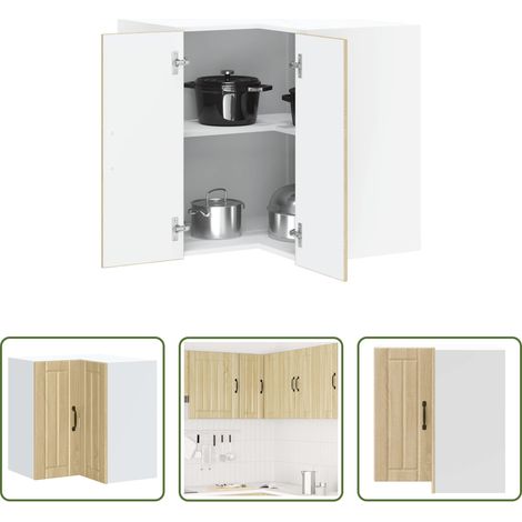 vidaXL Küchenmöbel - Küchen-Eckhängeschrank Lucca Sonoma-Eiche Holzwerkstoff (1/5)