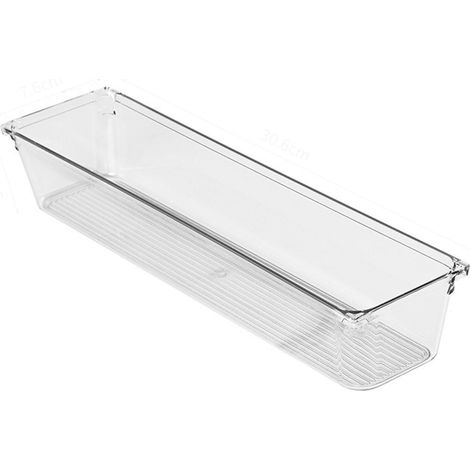 Boîte De Rangement Transparente - Pour Tiroir De Salle De Bain Et De Vasque - Organisation Cosmétiques - 1 Pièce (1/2)