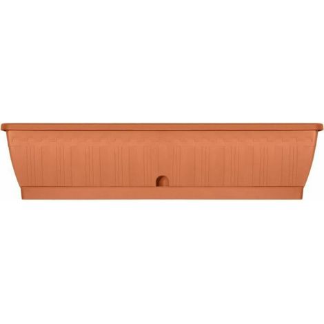 Jardinière - GARDEN ID Terraflor - Terra 80 cm - Solidità - Riserva d'acqua - Riciclato e 100% riciclabile - Volume per piante.