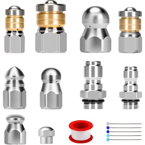 Irovami Kit nettoyage canalisations inox – 10 pièces, 5 aiguilles, NPT 1/4-3/8, 5000 PSI (1/5)