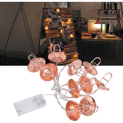 Guirlande lumineuse décorative pour camping, éclairage LED, lampe pour tente de camping, lumière chaude étanche, lampe à piles. (1/5)