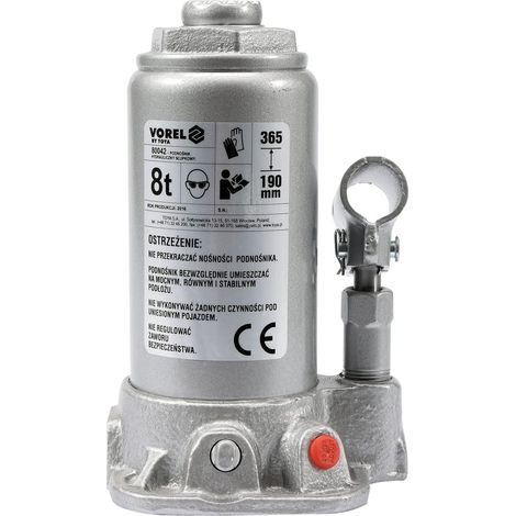 CRICCHETTO IDRAULICO A PISTONE VOREL 8T 190-365mm 80042 (1/4)