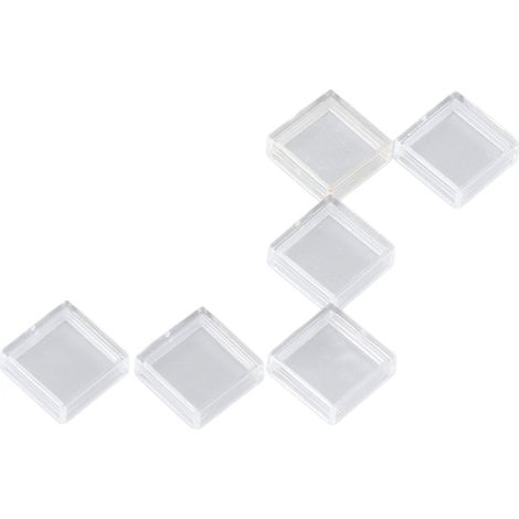 Lot de 200 capuchons de boutons tactiles en plastique ABS carré, couleur transparente (1/5)
