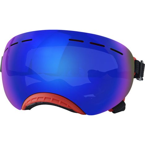 Bellissimi occhiali da sole: montatura rossa, lenti blu.