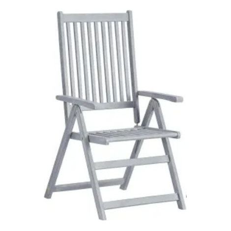 Chaise de jardin acacia massif gris Ontim - Lot de 2