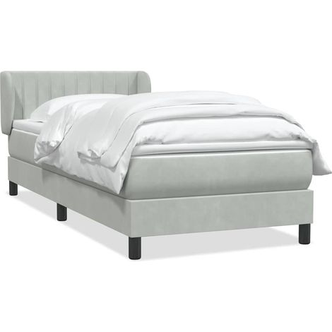 Maison Exclusive - Boxspringbett mit Matratze Hellgrau 90x210 cm