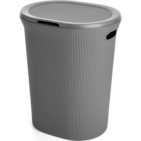 Cesto portabiancheria grigio antracite capacità 40 lt (1/4)