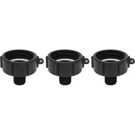 Raccord IBC 3 pièces, filetage G3/4, adaptateur de vidange en ABS, raccord de remplacement S60x6 (1/5)