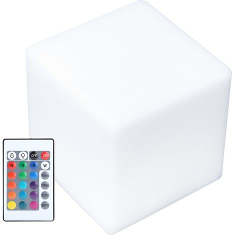 Cube lumineux LED RGBW étanche, alimentation USB, 16 couleurs changeantes, lampe de bureau pour bar/KTV, 10 x 10 x 10 cm (1/5)