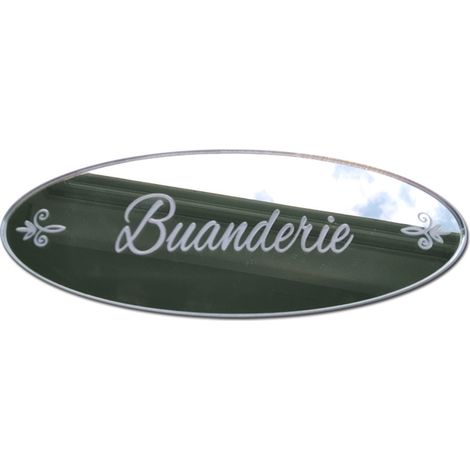 Plaque Buanderie Adhésive. Plaque de Porte Buanderie. Plaque miroir à Coller. Plexi Miroir. Plaque de Porte Maison Style Shabby (1/5)
