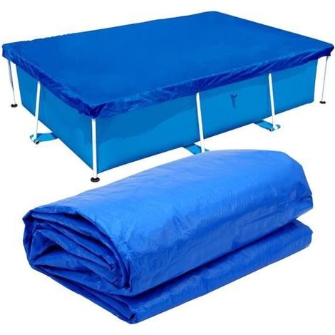 Couverture de piscine - Non spécifié - Rectangulaire - Tissu 420D - Résistante aux UV - 410 x 226 cm (1/4)