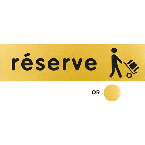 Plaque Réserve - Classique or 170x45mm - 4491561