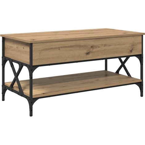 Maison Exclusive - Mesa de Café Roble artesanal 100 x 50 x 50 cm