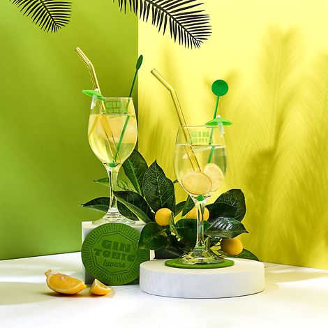 Coffret Cocktail - COOK CONCEPT - Gin Tonic - 10PCS - Vert et Jaune (1/4)