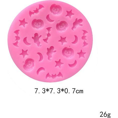 Deux pièces Halloween moule en silicone pirate citrouille sorcière décoration bricolage cuisson moule en silicone pour gâteau chocolat, muffin glaçon savon-7.37.30.7cm