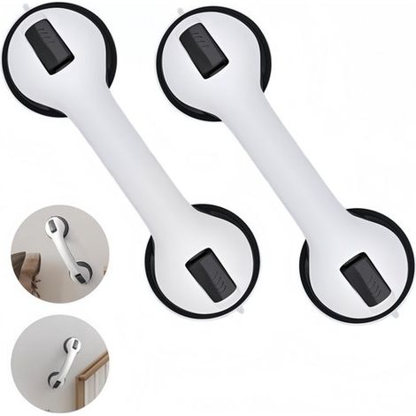 Maniglioni di sicurezza per anziani (set da 2) Maniglioni con ventosa Corrimano di sicurezza Maniglie per porte del bagno Resistenti Non è necessaria la foratura (1/4)