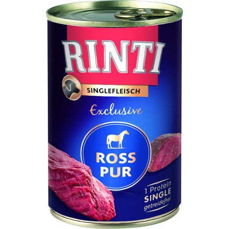 Rinti Singlefleisch Exclusive Hundenassfutter Adult getreidefrei 400 g Ross Nassfutter Hunde