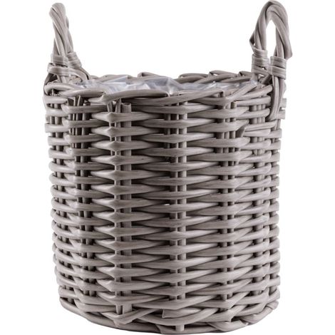 TrendLine Pflanzkorb Ø 38 x 31 cm grau Körbe, Blumentöpfe, -kästen & Untersetzer