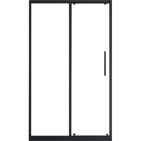 Porta per doccia scorrevole 120 x 195 cm Nero opaco Stile industriale - TORONI (1/5)