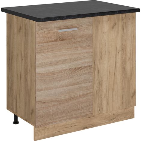 Mobile ad angolo cucina R-Line, Sonoma, 86 cm , PL Antracite, Vicco