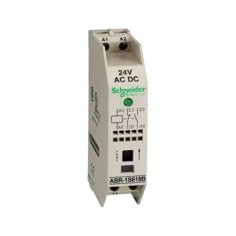 Schneider ABR1S618B ABR1 Interface Relay Module - 24 V DC - 1 NO - Plug-in Mounting