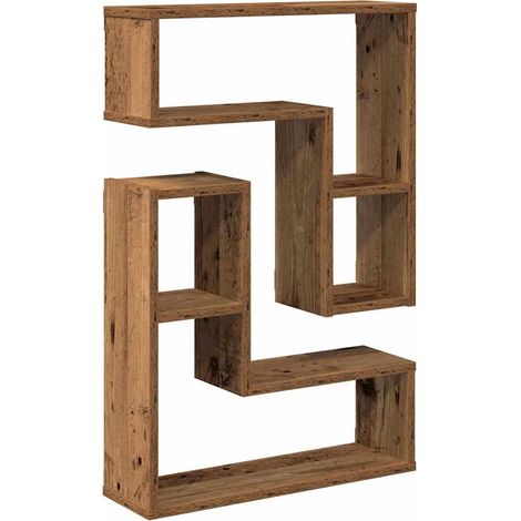 Étagères cube murales 2 pcs Étagères flottantes vieux bois 50x15x50 cm (1/5)