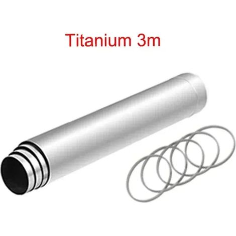 Accessoires de cheminée en titane pour tentes de chauffage : cheminée 2,5 m 3 m, panneau latéral transparent, chapeau de cheminée, accessoires de camping, réchauds de cuisine portables (1/4)