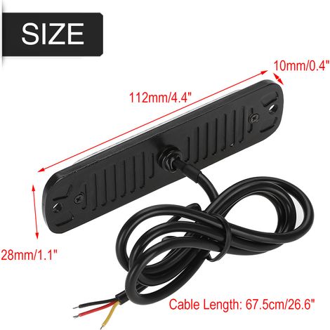 Stück 12-24V Auto 6 LED Blinklichtleiste Warnleuchte Gelb (1/5)