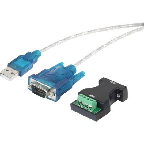 Adaptateur USB 1.1 Trywise - [1x SUB-D mâle 9 pôles, Borne de polarité - 1x USB 1.1 type A mâle] - 0.75 m - noir contacts dorés W717391