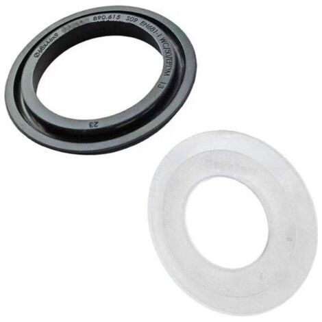 Kit de joints 2 pièces pour chasse d'eau Geberit : Joint caoutchouc 68x68 mm et joint silicone 63x63 mm (1/4)